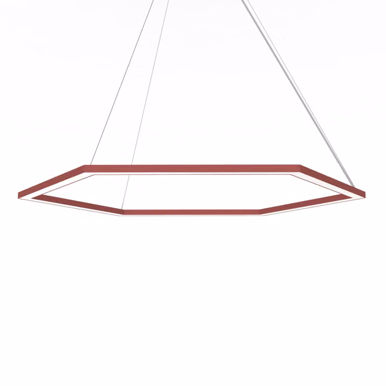 Lampada A Sospensione Esagono D90 Monocolore Opaca
