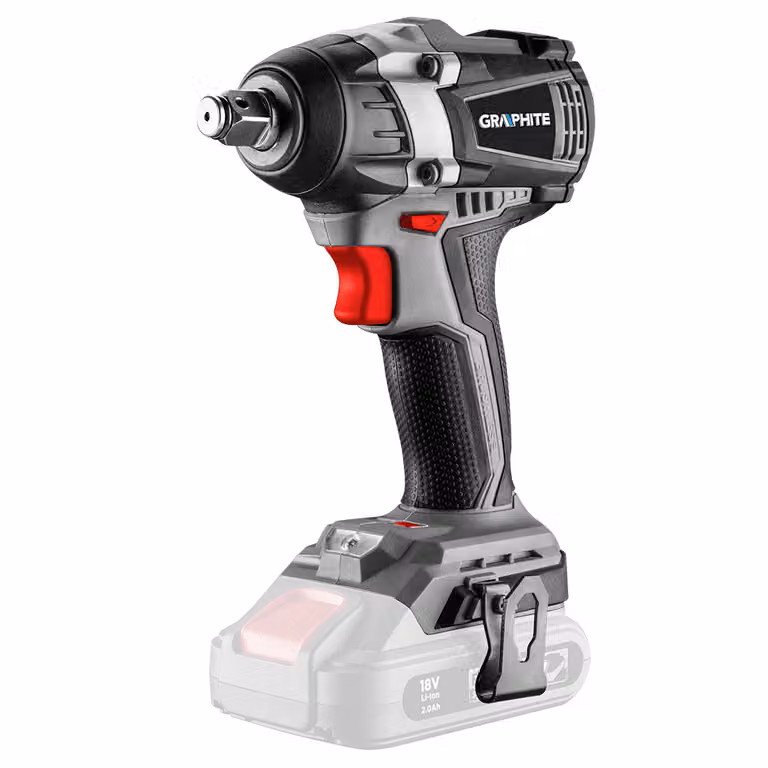 Avvitatore a impulsi a batteria GRAPHITE Energy+ 18V, Li-Ion, RPM I.0-1000 0-1800 rpm, RPM II.0-1800 rpm III. 0-2700 rpm, coppia massima 220/250/300 Nm, 1/2"