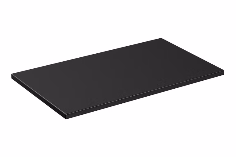 Piano Bagno Nero Opaco 80 Cm Elegante Per Lavabo Da Appoggio