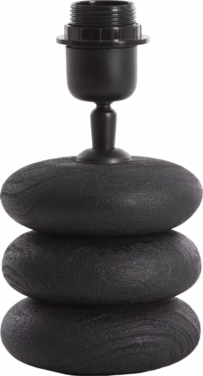 Lampada da tavolo - nero - BUDONGO - legno - apparecchio singolo - E27 - 7043312 - Light & Living