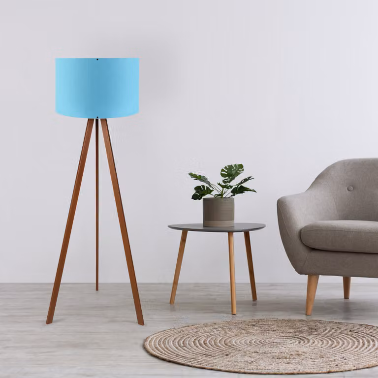 Opviq, AYD-1562, Lampade da terra, Blu, MDF, 38 x 38 x 140 cm