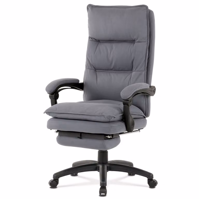 Autronic Poltrona da ufficio con poggiapiedi KA-Y350 GRIGIO