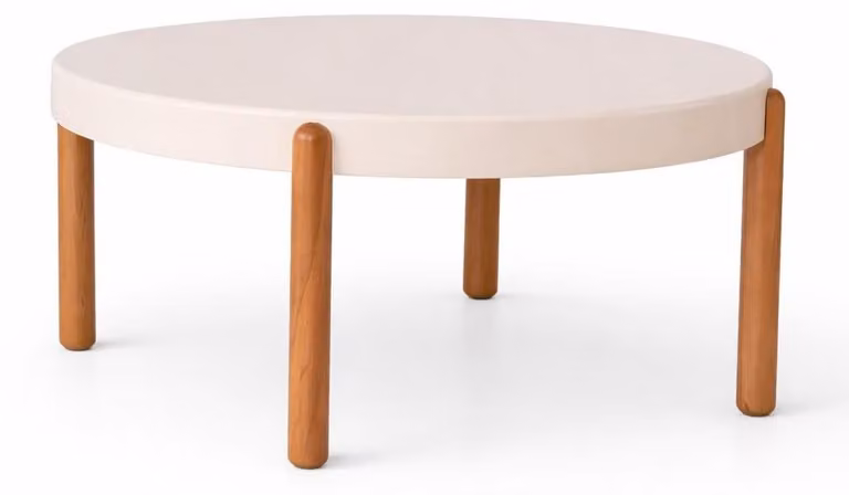Tavolino rotondo elegante, tavolo da salotto, design moderno
