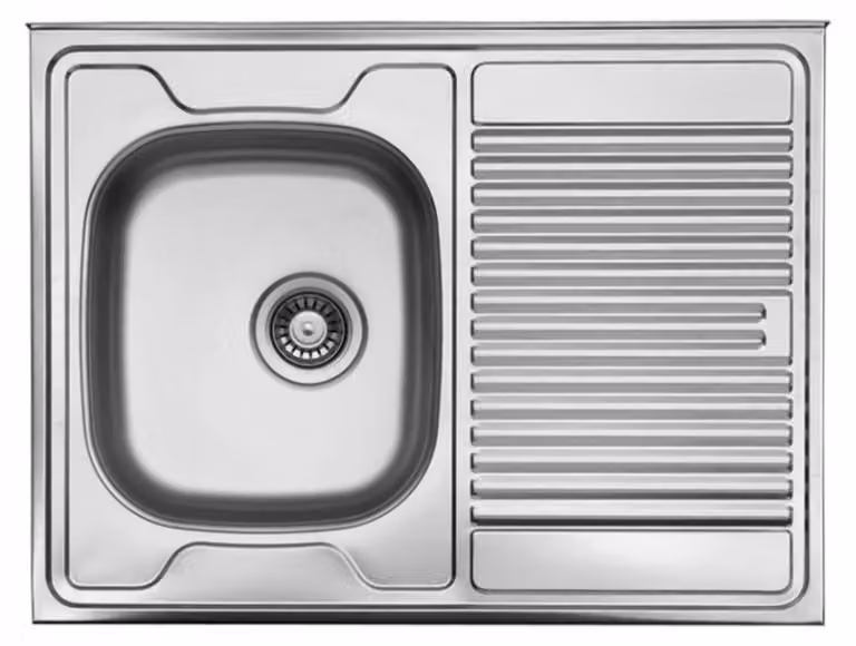 Lavello da appoggio in acciaio inossidabile, lavello in acciaio inossidabile 80 cm x 60 cm con ripiano, lavello, lavabo, lavello da cucina