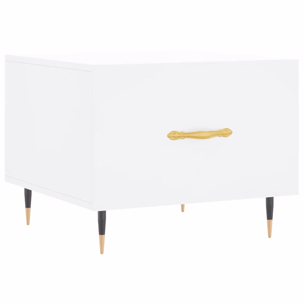 Tavolino da Salotto Bianco 50x50x40 cm in Legno Multistrato