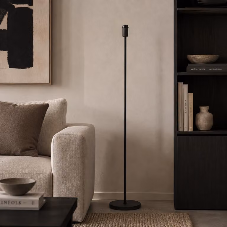 Lampada da terra - nero - NOOR - plastica metallo - Ø 25cm - E27 - 3403ZW - Mexlite