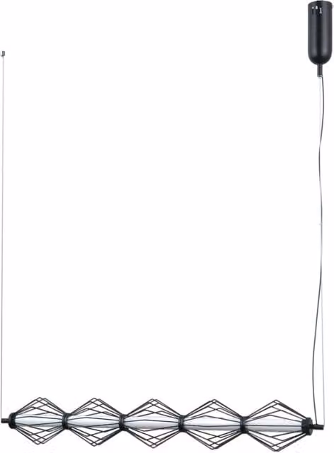 Lampada a sospensione moderna Italux in metallo nero e cromo con tecnologia LED 25W – 1
