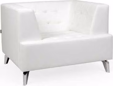Weißer Sessel Fernsehsessel Lounge Einsitzer Wohnzimmer Club Relaxsessel