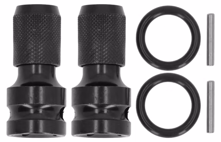 2 set di adattatori/convertitori a cricchetto da 1/2 pollice quadrato a 1/4 pollice esagonale, con sistema di fissaggio rapido, per avvitatori a batteria