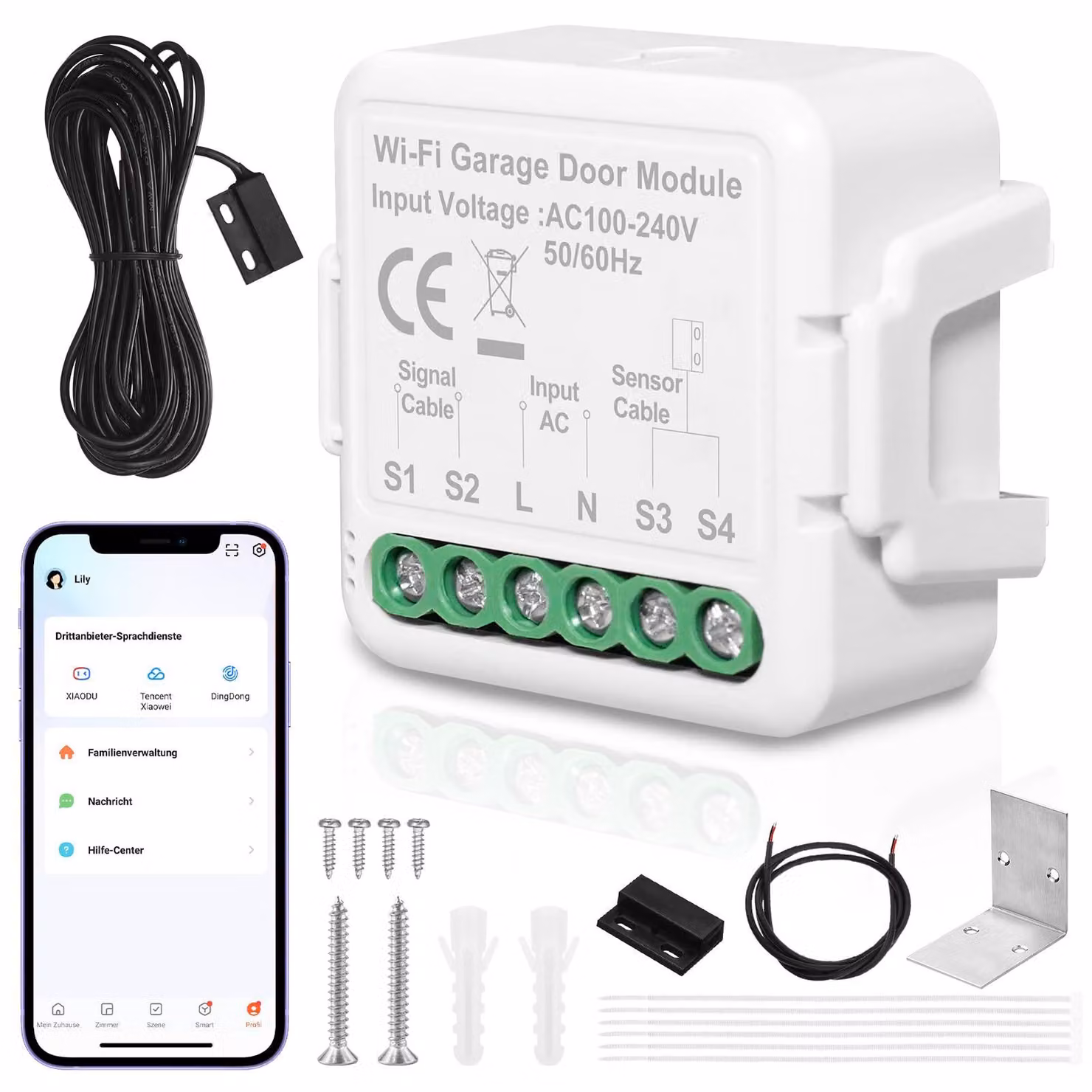 Porta garage Wi-Fi intelligente con controllo tramite app