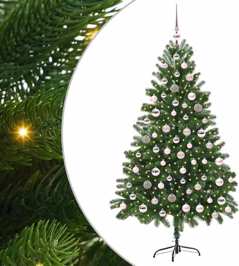 Albero di Natale con 300 LED con supporto Verde 180 cm PE