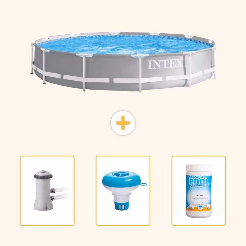 Struttura per piscina a forma di prisma - 366x76 cm - composta da 4 elementi - modello SCB77