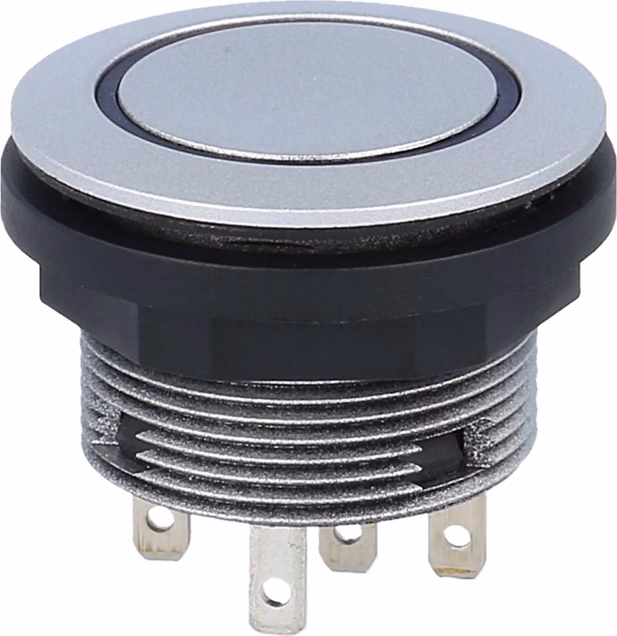 Georg Schlegel Pulsante con illuminazione ad anello tattile, illuminabile 1W, rotondo, connettore piatto SHORTRON 2,8 mm x 0,8 mm - 1