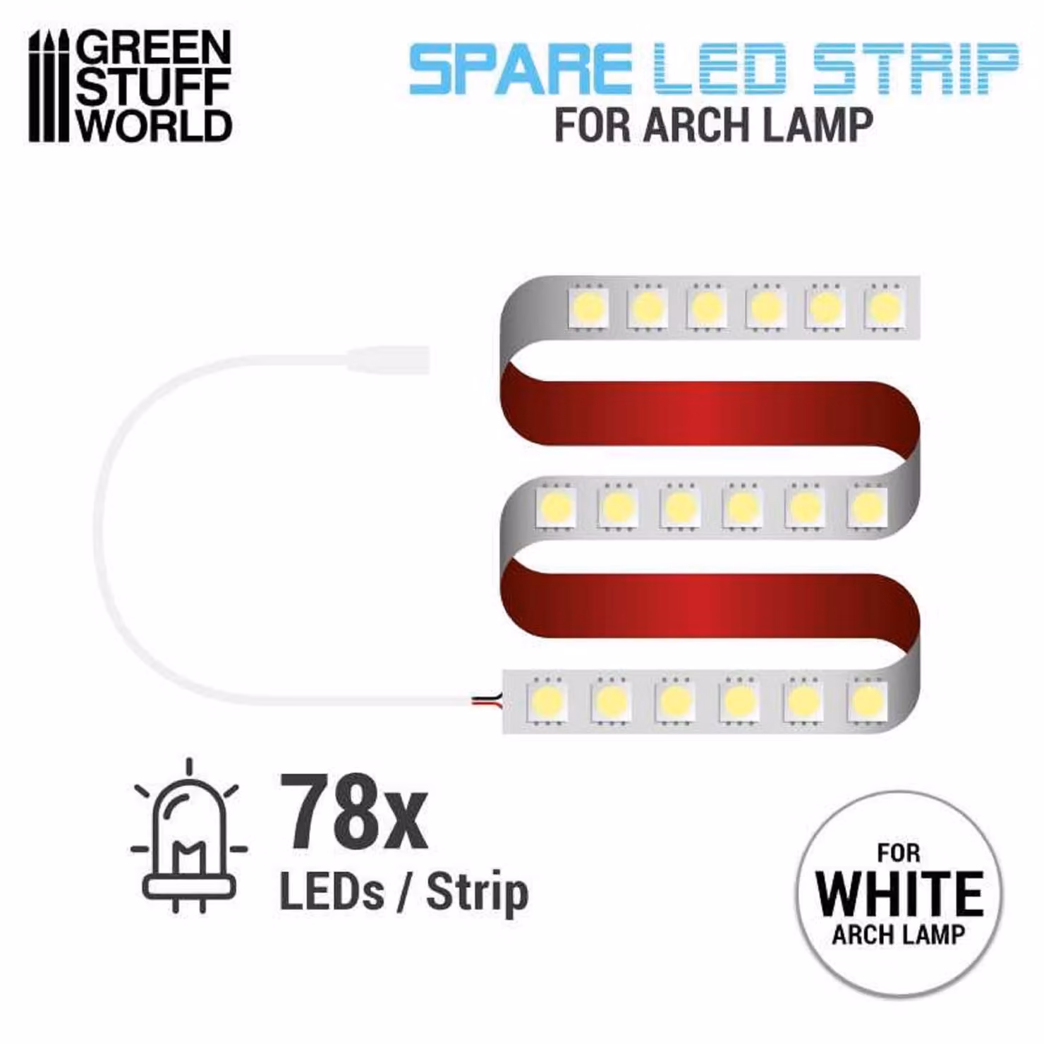 Green Stuff World - Strisce LED per modellismo, bianco freddo