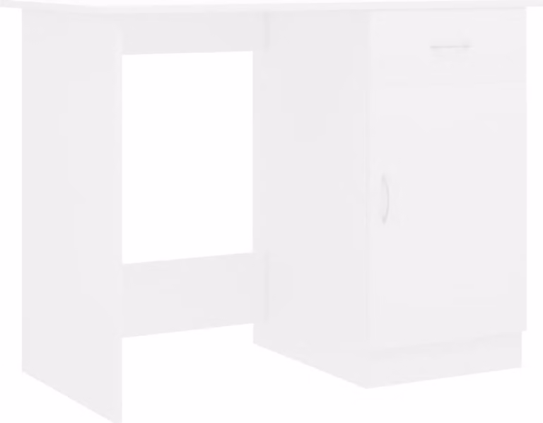 Scrivania Bianca 100x50x76 cm in Legno Multistrato