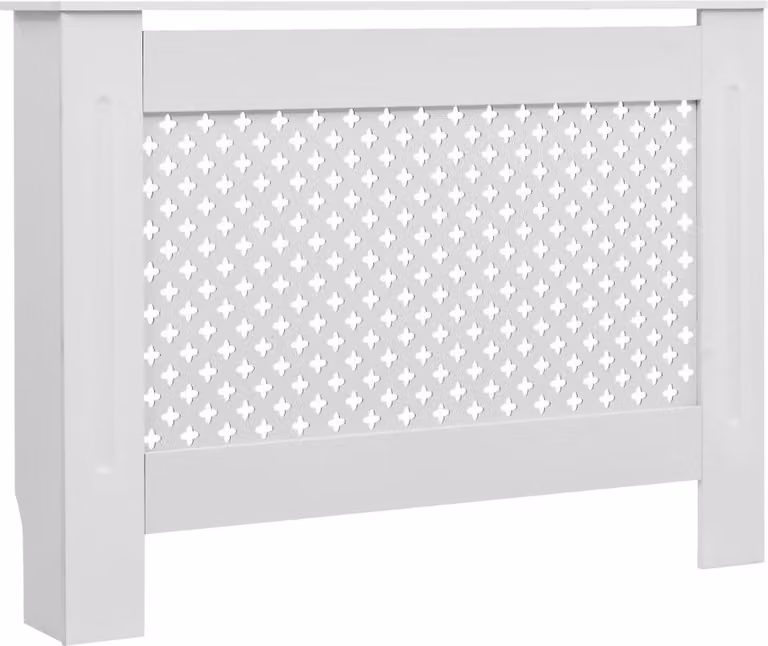 Copertura per Radiatore Bianca 112x19x81,5 cm in MDF