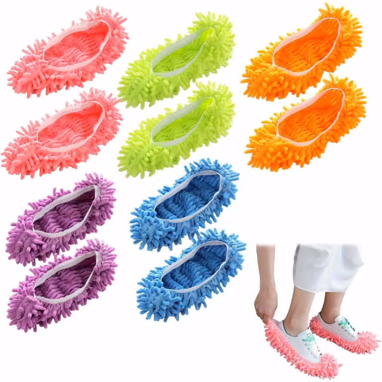 Scarpe per la pulizia del pavimento, dimensioni 24x9 cm, taglia universale, adatte per la pulizia di pavimenti e mobili