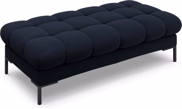 Cosmopolitan Design - Panca "Bali" 2 posti in velluto blu scuro
