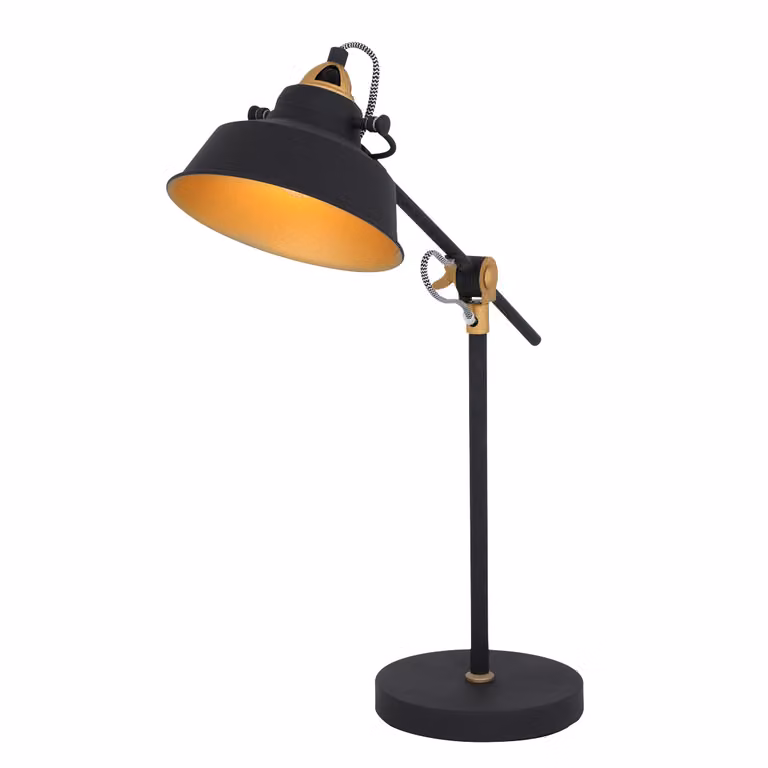 Lampada da tavolo - nero - Nove - plastica metallo - Ø 18cm - E27 - 1321ZW - Mexlite