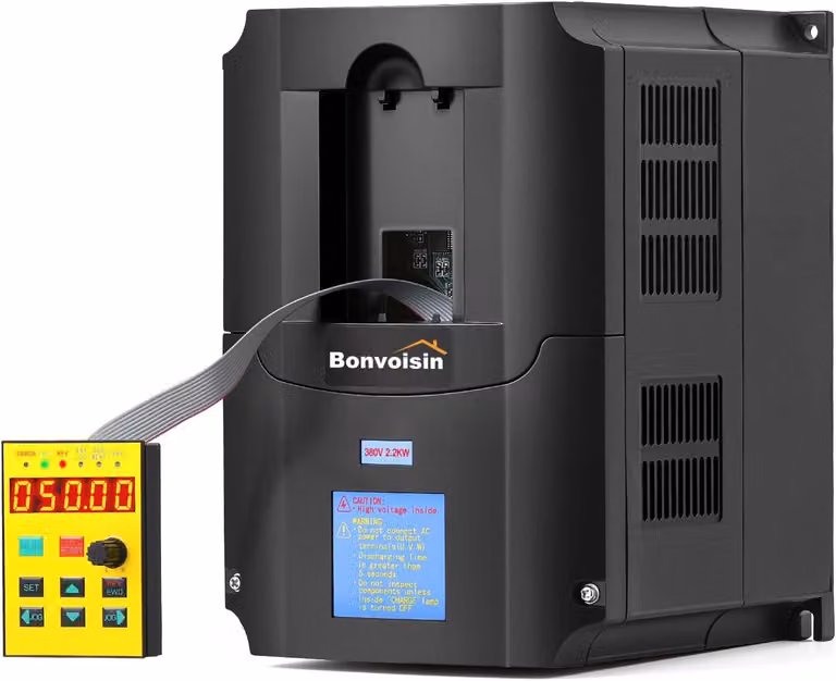 Inverter di frequenza, 2,2 kW, 380 V, VFD, azionamento a frequenza variabile trifase, motore di controllo della velocità CNC, inverter di frequenza con cavo di prolunga da 1 metro