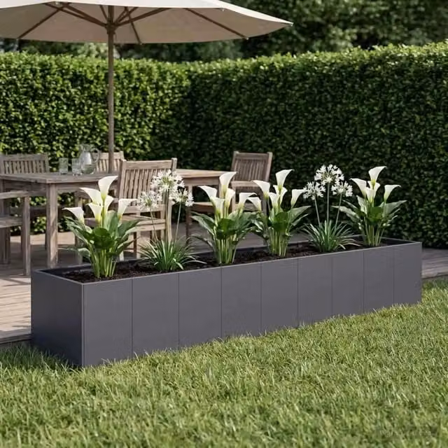 Vaso da giardino Antracite 360 x 80 x 60 cm 3422165