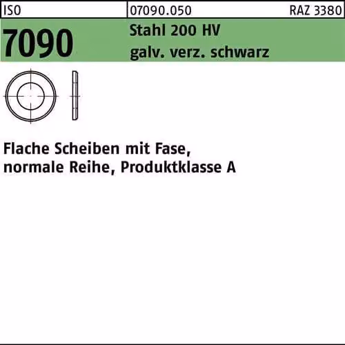 Dischi Reyher ISO 7090 6(6,4x12x1,6) HV, ZnS 070900500060000 (1000 pezzi)