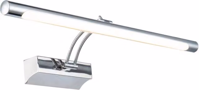 Lampada da parete per quadri Mirror GIORDANOSHOP in metallo colore cromo con luce LED bianco caldo – 1
