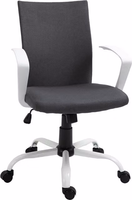 Sedia da ufficio ergonomica e girevole Vinsetto, Grigio, L/P/H: 61 x 61 x 89-99 cm