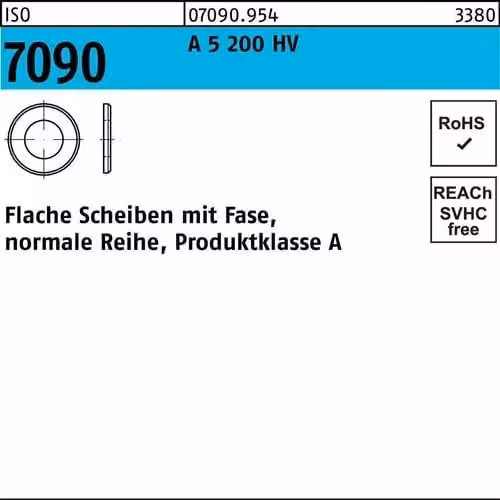 Dischi Reyher ISO7090 1.4571 HV6(6,4x12x1,6) 070909540060000 (1000 pezzi)