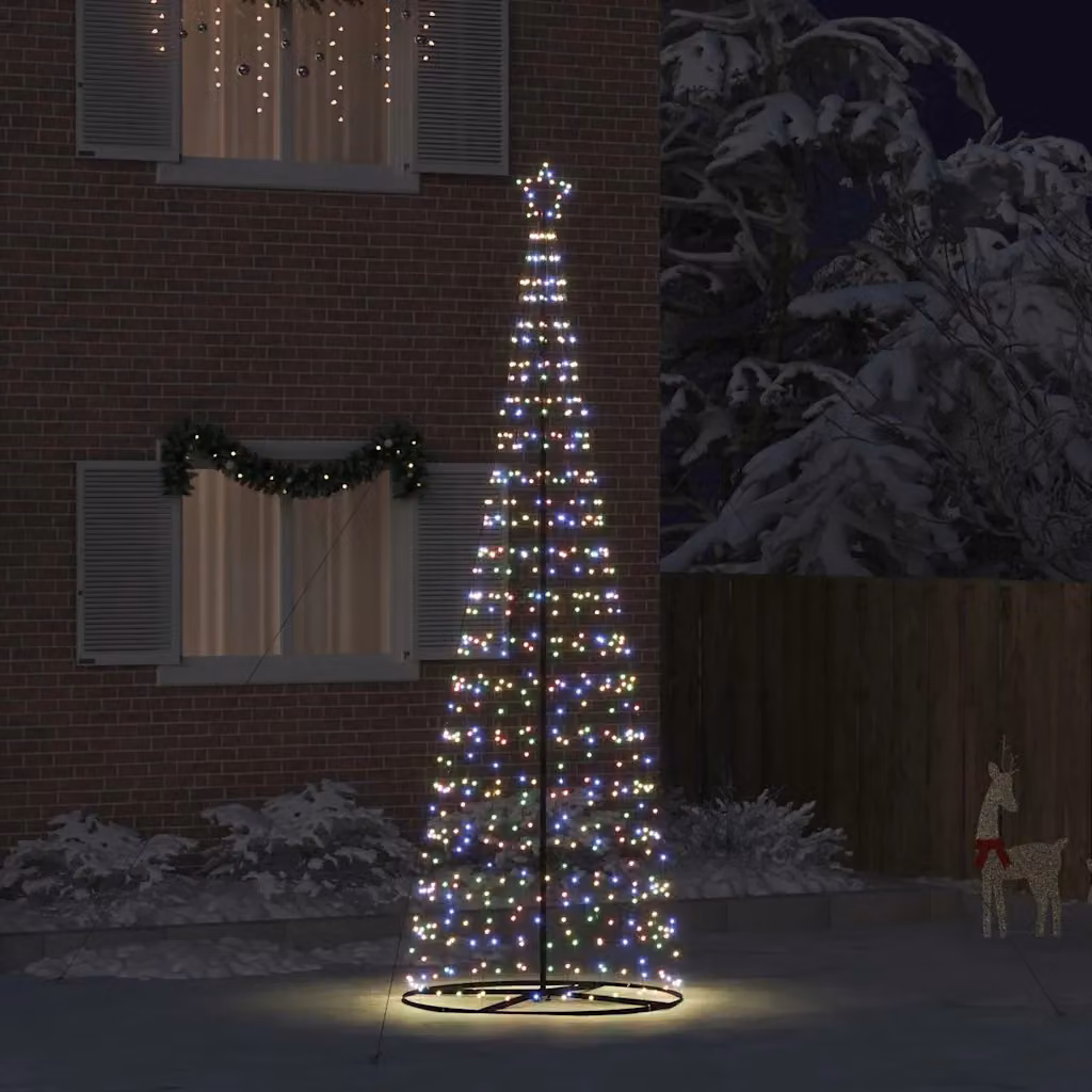 vidaXL Albero di Natale LED EKENAS 400 cm 800 LED Multicolore Acciaio