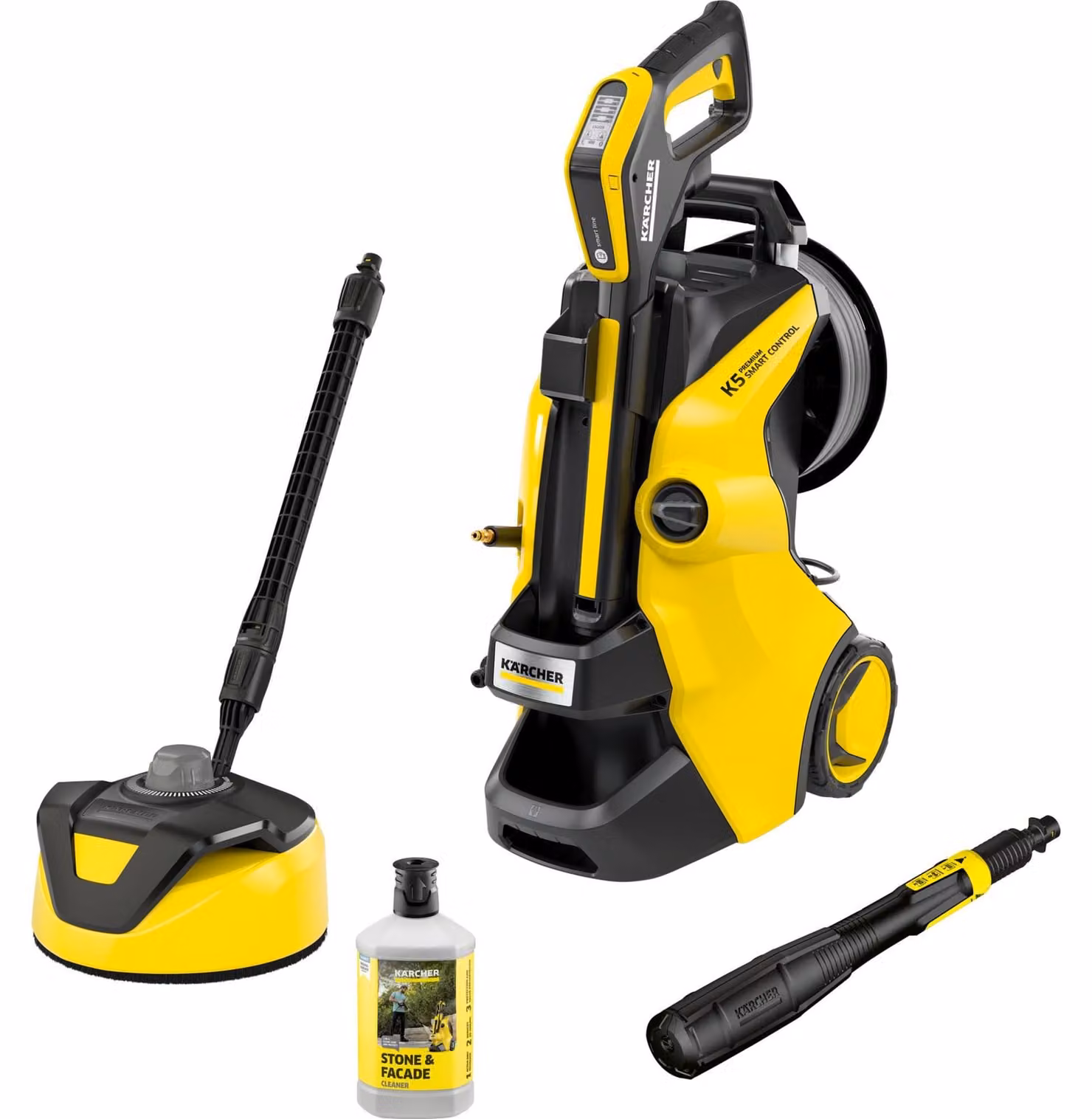 Kärcher K 5 Premium Smart Control Flex Home, verticale, elettrico, 10 m, 5 m, nero, giallo, IPX5