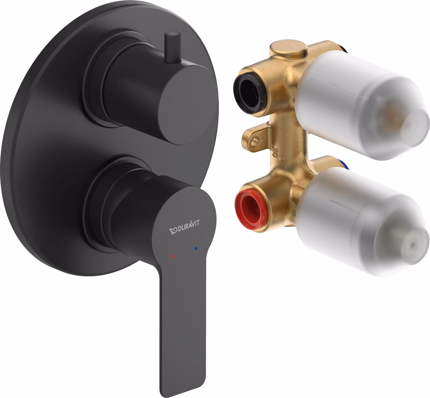 Duravit D-Code Mitigeur monocommandé encastré set, 2 consommateurs, DC5210008046, DC5210008046