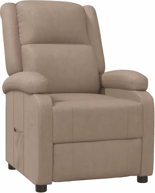 Poltrona | Sedia Relax Reclinabile Cappuccino in Similpelle