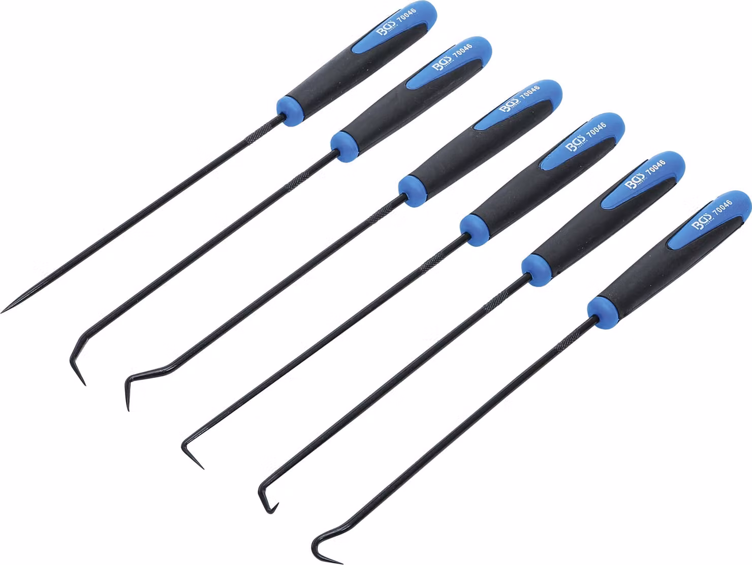 BGS Set di ganci extra lunghi 245 mm 6 pezzi - 70046