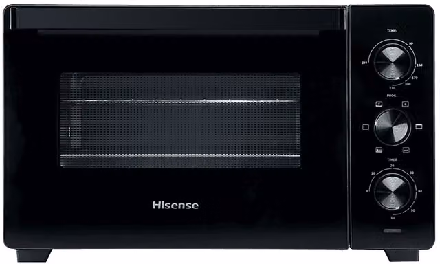 Fornetto elettrico Hisense HOM30M nero con funzione aria calda, capacità 30 l e girarrosto con motore