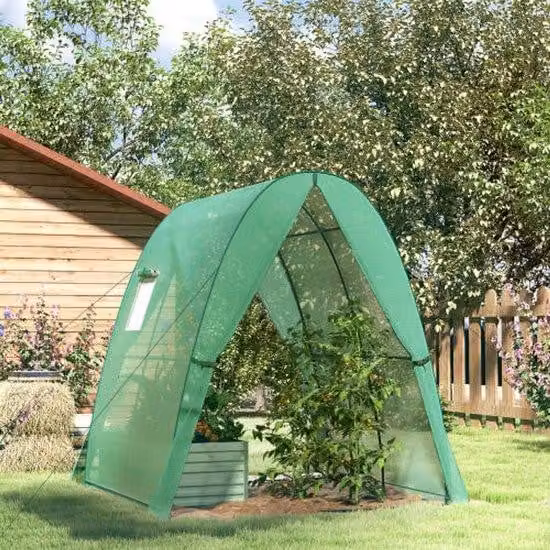 Vaso da giardino con sportello a rullo, 2 ante, resistente alle intemperie invernali, rivestimento in lamiera d'acciaio, per balcone o giardino, vaso per pomodori 180 x 180 x 200 cm, per pomodori, ortaggi, fiori, colore verde
