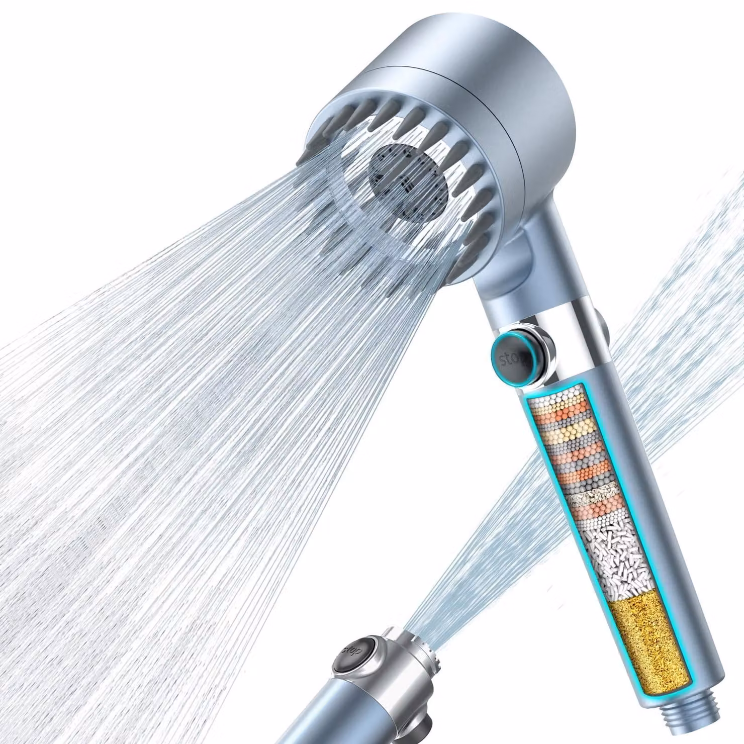 Doccia con filtro e 15 modalità di spruzzo