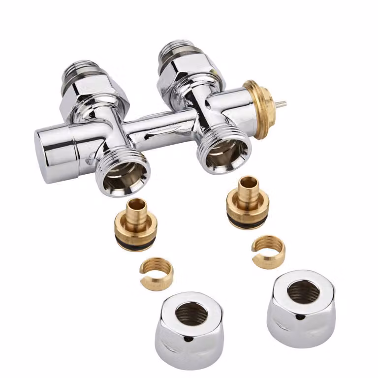 Valvole Termostatiche Diritte Multiblock H per Radiatori con Adattatori Pex Ø12mm