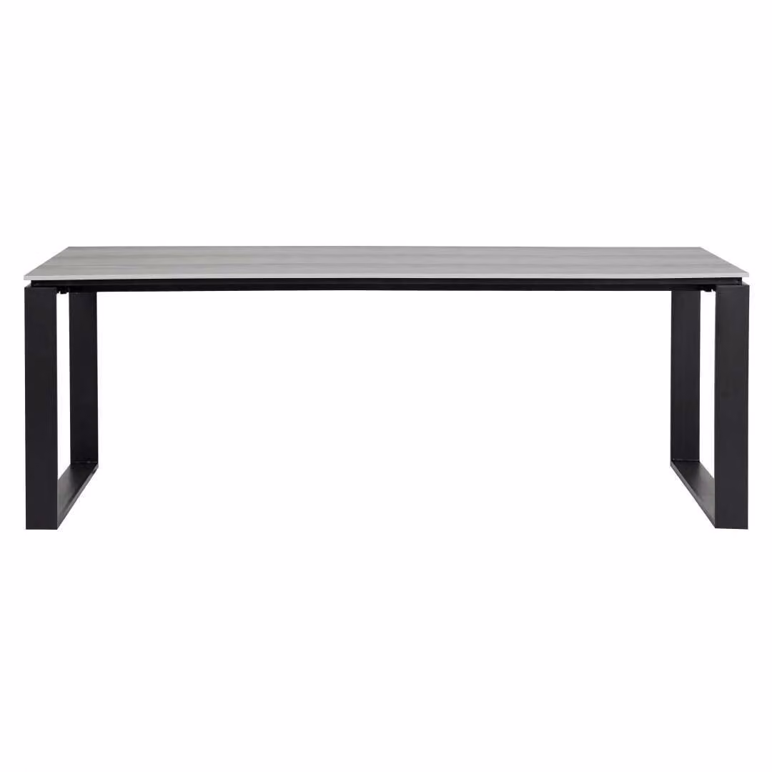 Tavolo da giardino Martinus 100x210cm nero, grigio.