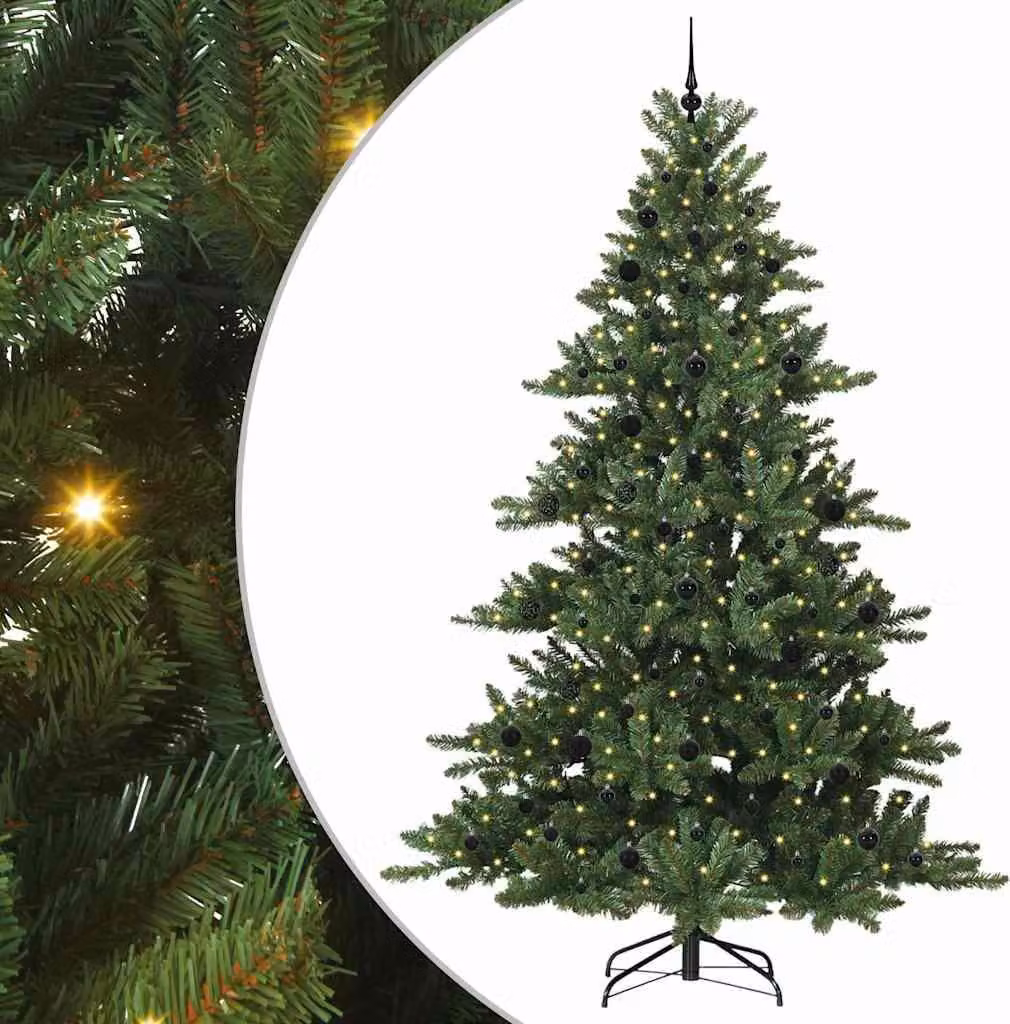 Albero di Natale Artificiale con Rami Pieghevoli Verde 240 cm