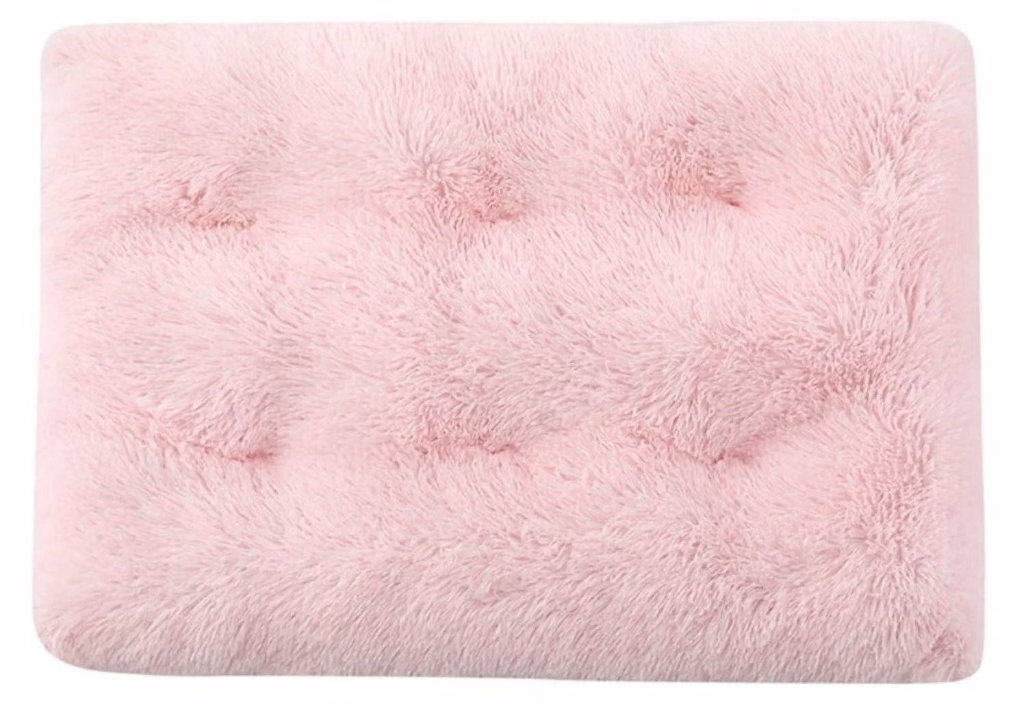Cuccia per cani rettangolare, morbida e in peluche, ideale anche per gatti. Tessuto caldo e confortevole. Dimensioni: 55x40 cm. Colore: rosa chiaro
