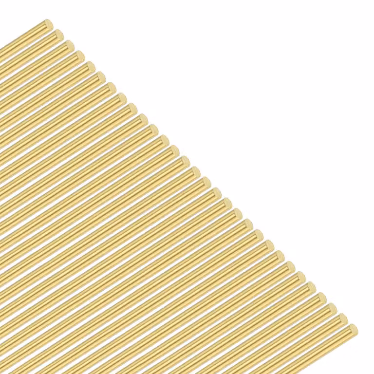 Barre di ottone, 30 pezzi, 2x300 mm, sezione circolare piena, qualità H59, per progetti fai-da-te