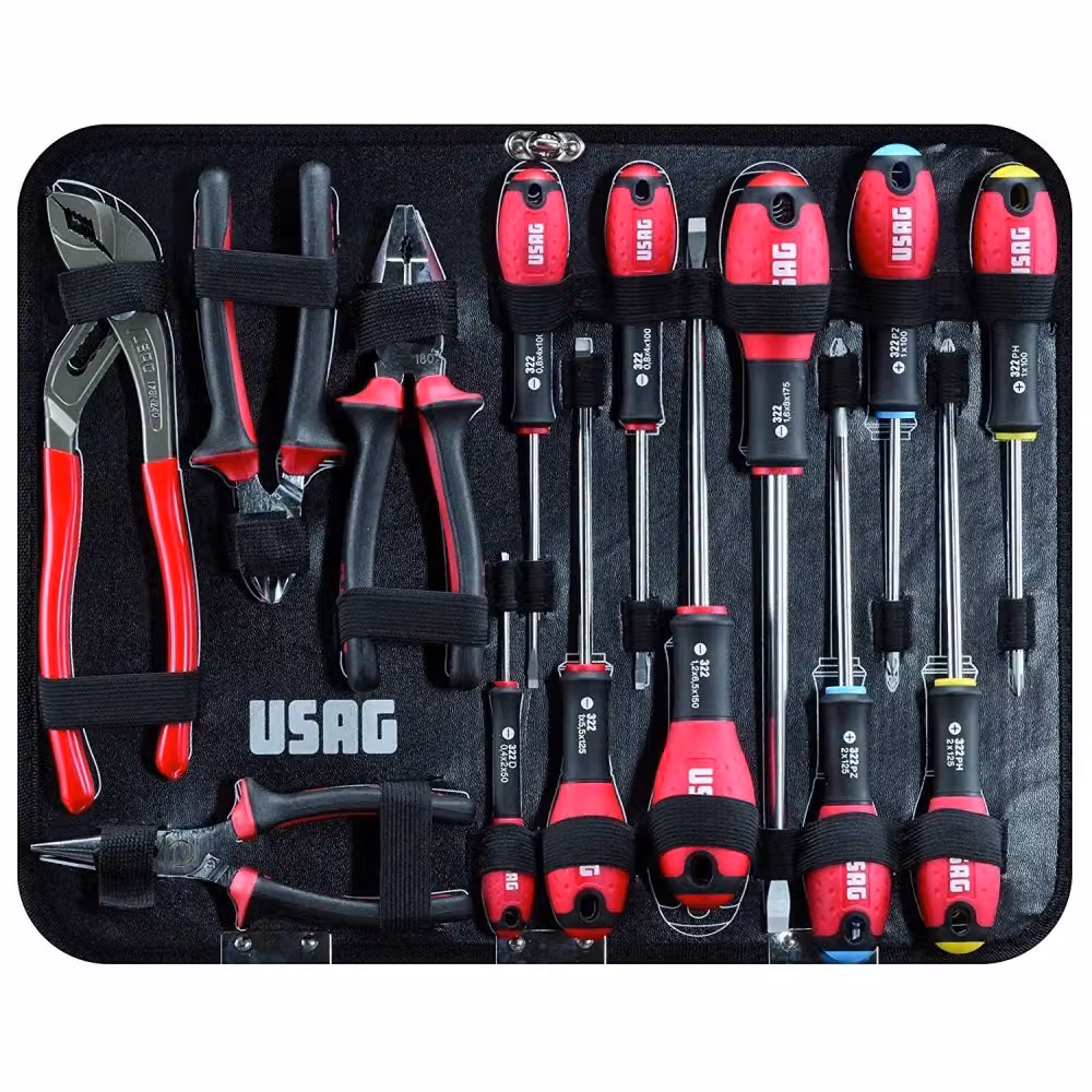 Valigia con set di utensili Usag JM 183 pezzi per manutenzione, kit assortito multicolore in alluminio e metallo – 2