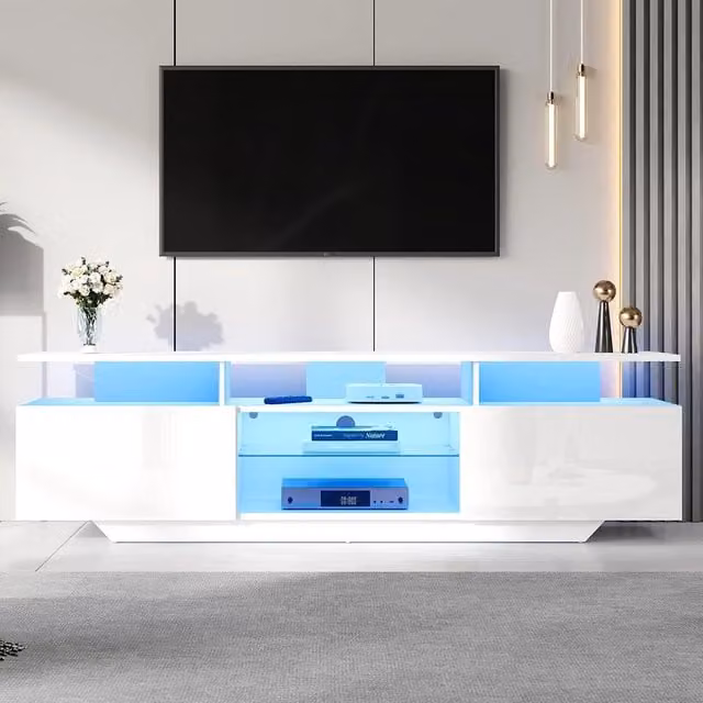 Mobile TV - Xylo - 160x40x45 cm LED 2 ante 8 ripiani