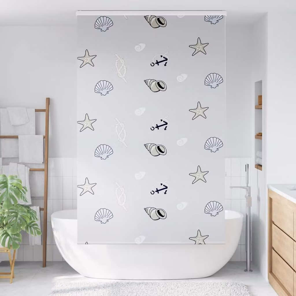 Tenda a Rullo Doccia con Cassonetto 130x240cm Larghezza Tessuto