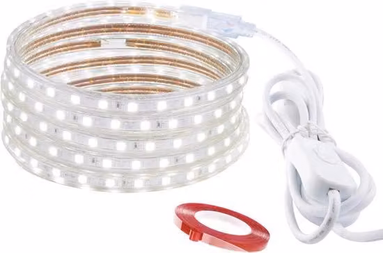 Striscia LED acqua resistente 10 metri - Illuminazione chiara bianca con protezione IP65