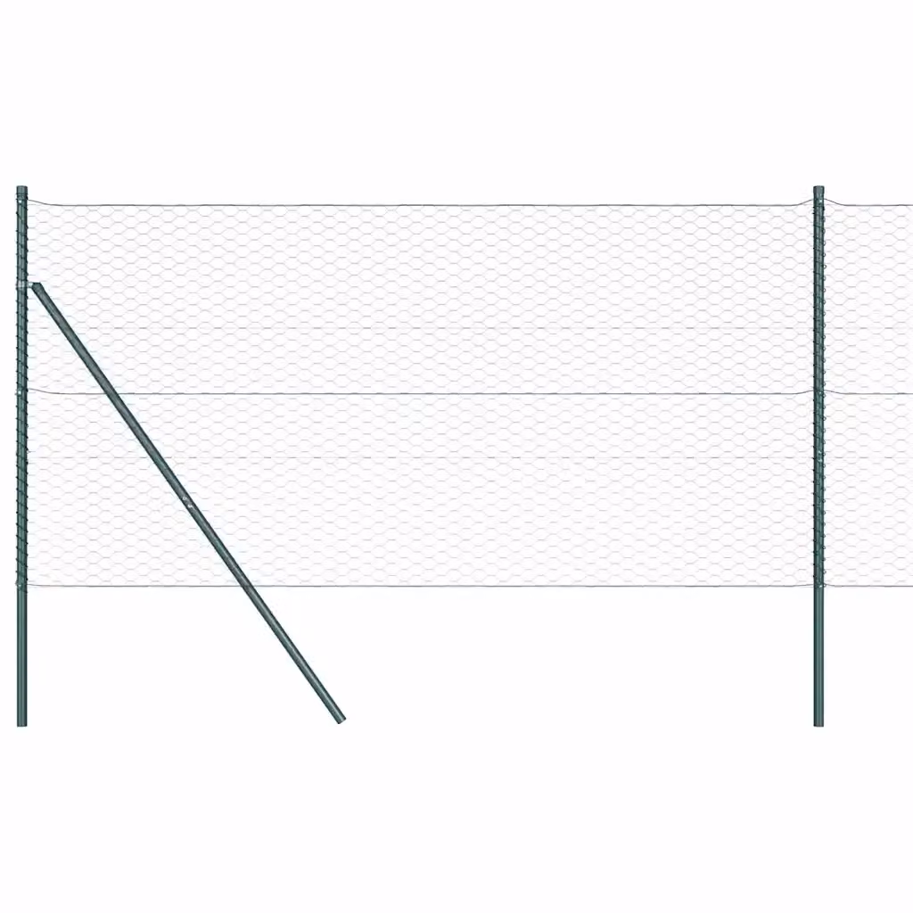 vidaXL Fissaggio a terra per palo della recinzione in acciaio e PVC, Verde, H: 100 cm, L: 100 cm, P: 3,2 cm – 2