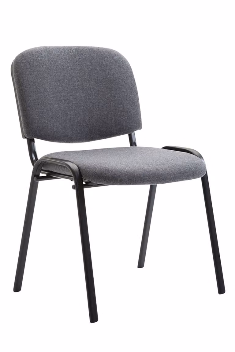 Sedia visitatore Ken tessuto grigio