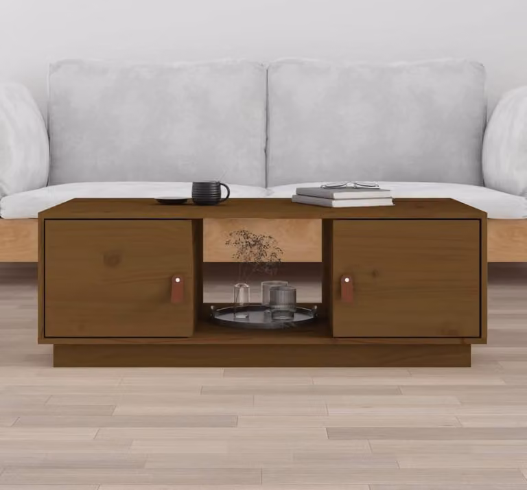 Maison Exclusive - Tavolino marrone miele 100x50x35 cm in legno massello di pino