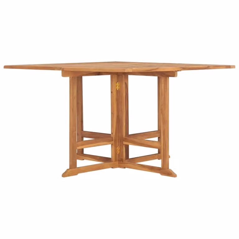 vidaXL Tavolo da pranzo pieghevole da giardino 110x110x75 cm in legno massiccio di teak
